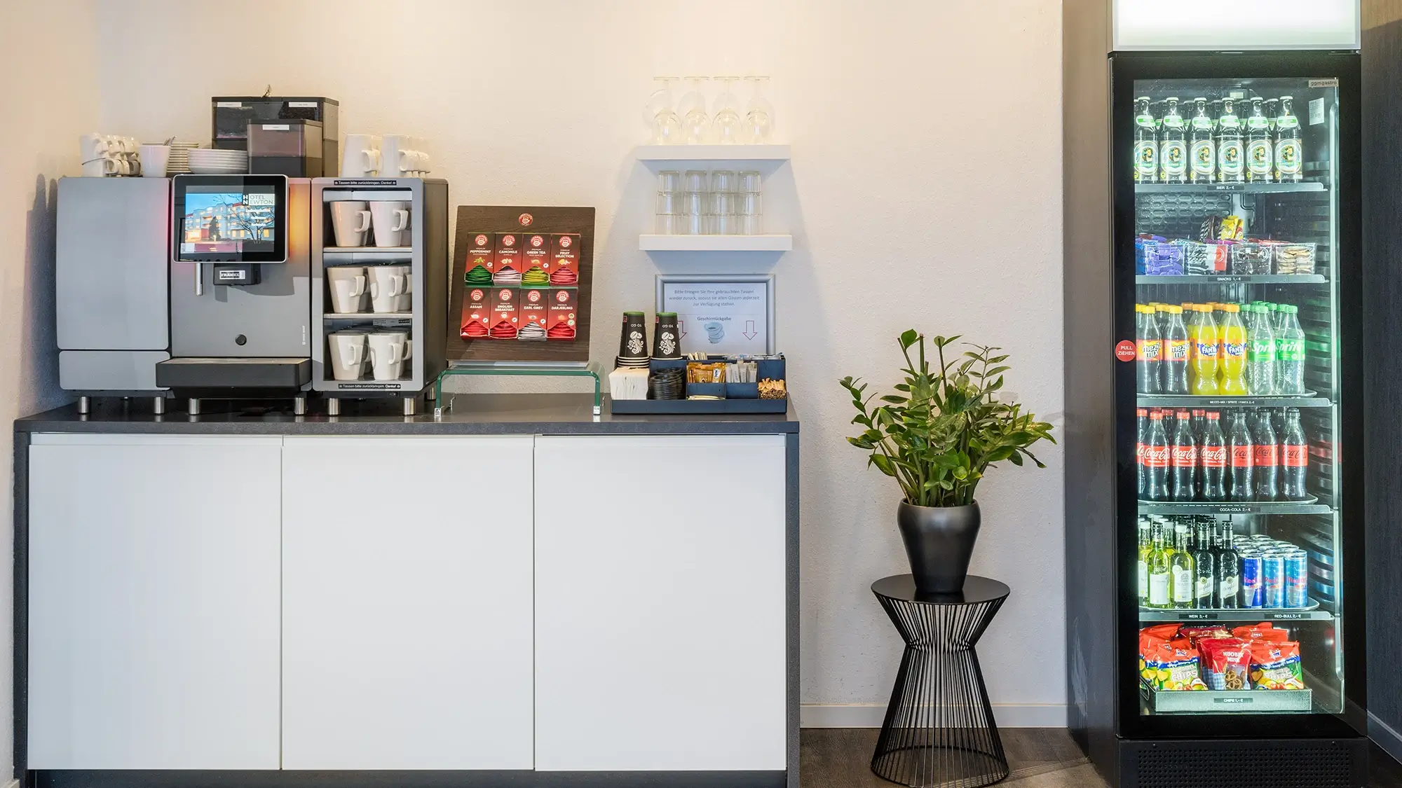Snackautomat und kostenlose Heißgetränke